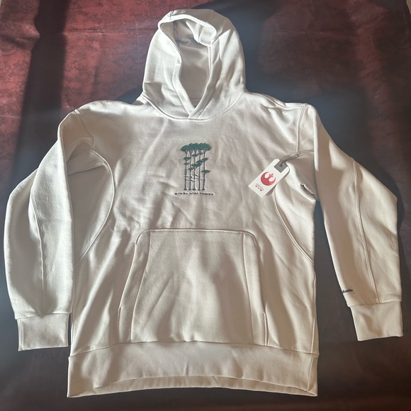 columbia star wars endor trees off white cream hoodie hooded pullover sweatshirt